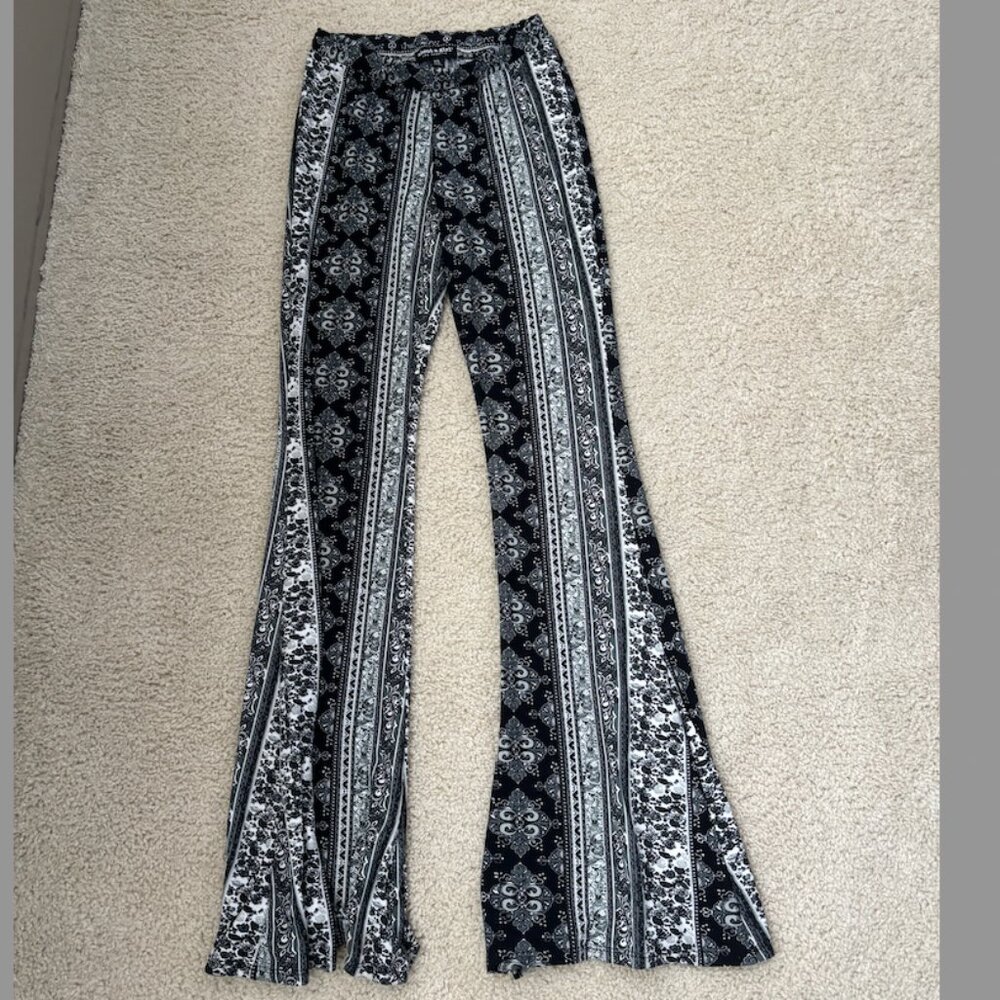 About a Girl Flare Patterned Pants